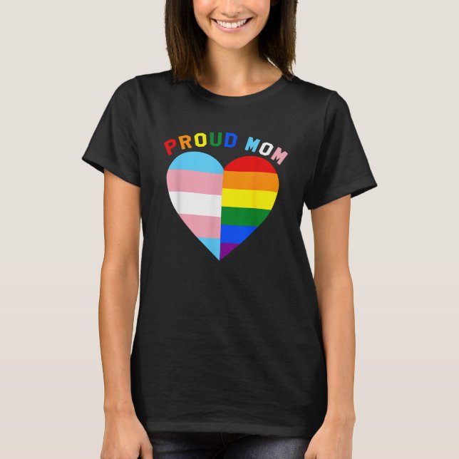 Camiseta Orgulhosas Mães de transexuais LGBTQ para Orgulho (Frente)