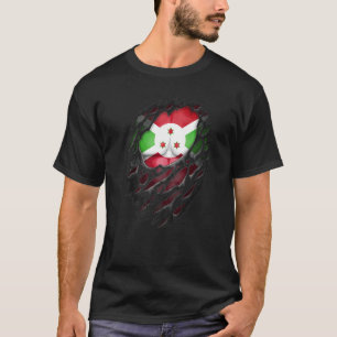 Camiseta Orgulhosas Raízes Burundianas Patrimônio Rasgado B