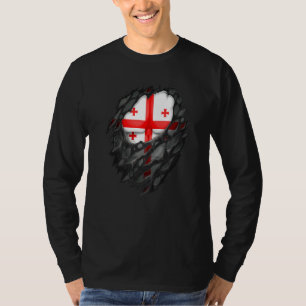 Camiseta Orgulhosas Raízes Georgianas Patrimônio Rasgado Ra