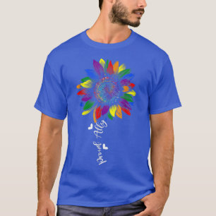 Camiseta Orgulhoso Ally Rainbow Sunflower LGBT Gay Lésbica 