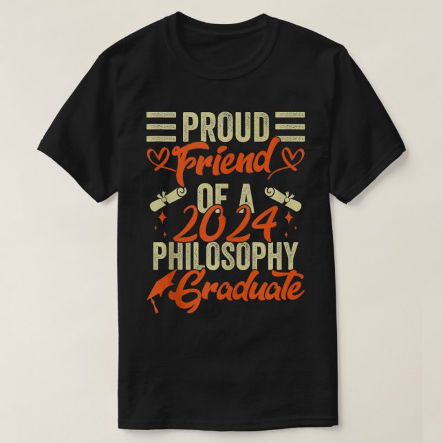 Camiseta Orgulhoso Amigo De Uma Classe De Graduado Em Filos (Frente do Design)
