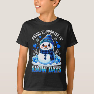 Camiseta Orgulhoso Apoiador De Dias De Neve Professor Engra