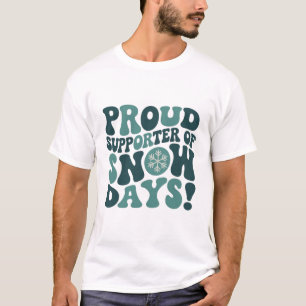 Camiseta Orgulhoso Apoiador De Dias De Neve Professor Natal