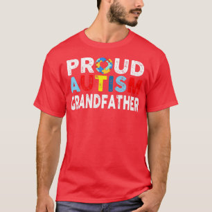 Camiseta Orgulhoso Autismo Avô Autismo Cardíaco Da Consciên