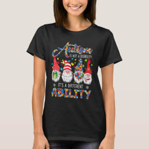 Camiseta Orgulhoso Autismo É Uma Habilidade Diferente Três 