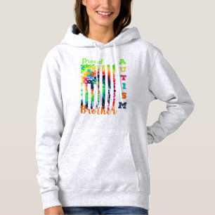 Camiseta "Orgulhoso Autismo Irmão Tie Dye Flag Autism Awar