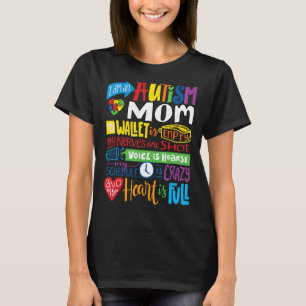 Camiseta Orgulhoso Autismo Mãe Citação Eu sou Autismo Mãe M
