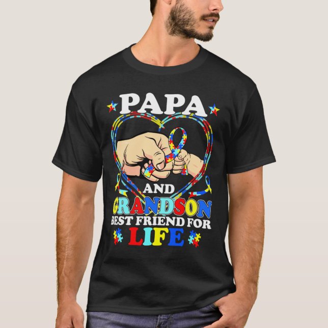 Camiseta Orgulhoso Autismo Papa Família Correspondendo Apoi (Frente)