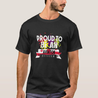 Camiseta Orgulhoso aviador cidadão Profissão de trabalho pr