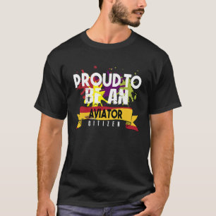 Camiseta Orgulhoso aviador cidadão Profissão de trabalho pr