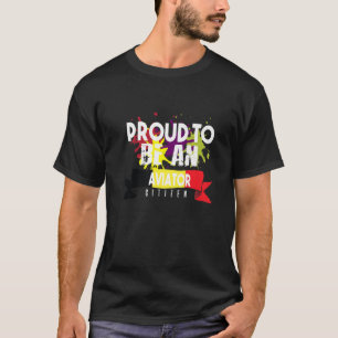 Camiseta Orgulhoso aviador cidadão Profissão de trabalho pr