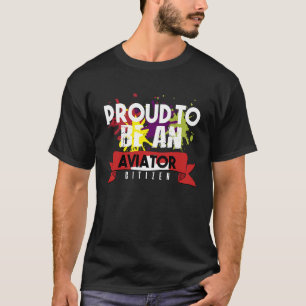 Camiseta Orgulhoso aviador cidadão Profissão de trabalho pr