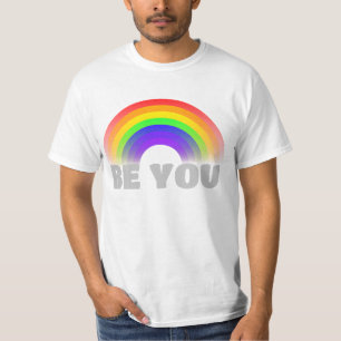 Camiseta Orgulhoso Belo LQBTQ Orgulho Seja Você Arco-íris i