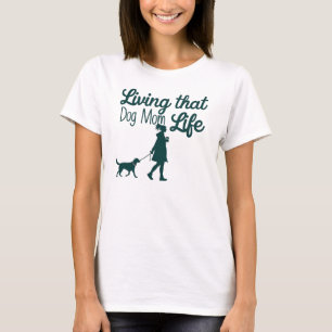 Camiseta Orgulhoso Cachorro Mãe Estilo de Vida Design