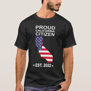 Camiseta Orgulhoso California Citizen 2022 Us Flag New Cali