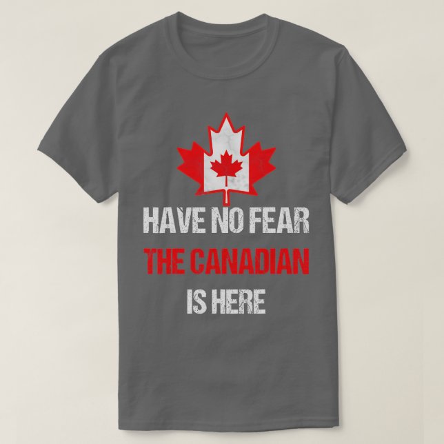 Camiseta Orgulhoso Canadense Feito No Canadá Mapeando Pavil (Frente do Design)