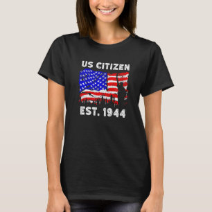 Camiseta Orgulhoso Cidadão dos EUA Desde 1944 Para o Novo A