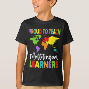 Camiseta Orgulhoso de Ensinar Aprendizes Multilíngues - Pro