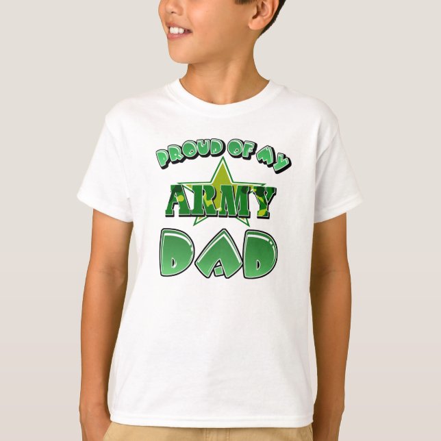 Camiseta Orgulhoso de meu pai do exército (Frente)