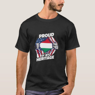 Camiseta Orgulhoso de Minha Herança - Hungria Americana Pat