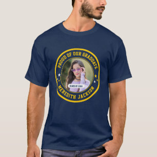 Camiseta Orgulhoso de Nosso Graduado Foto Personalizada de