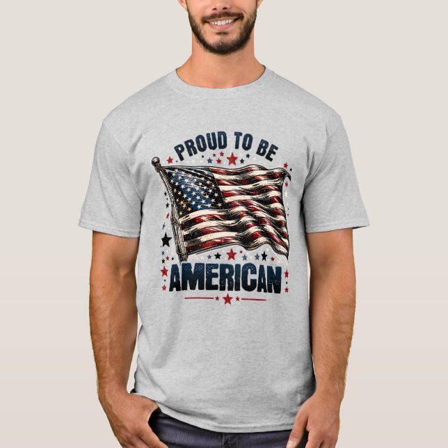 Camiseta Orgulhoso de ser americano (Frente)