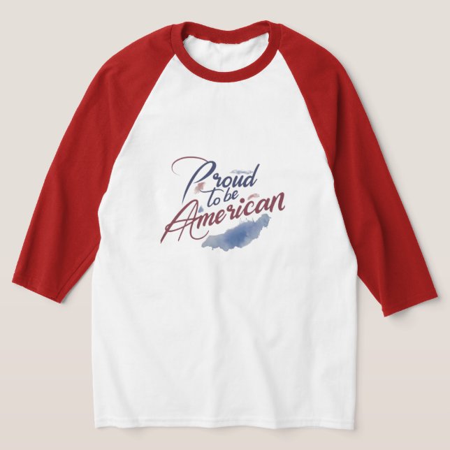 Camiseta Orgulhoso de ser americano. (Postura )