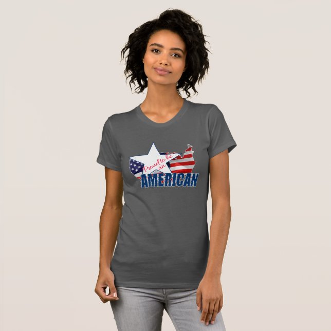 Camiseta Orgulhoso de ser americano (Frente Completa)