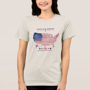 Camiseta Orgulhoso de ser americano Bella+Canvas