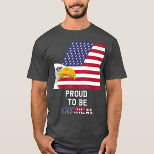 Camiseta orgulhoso de ser americano Flag Eagle EUA american