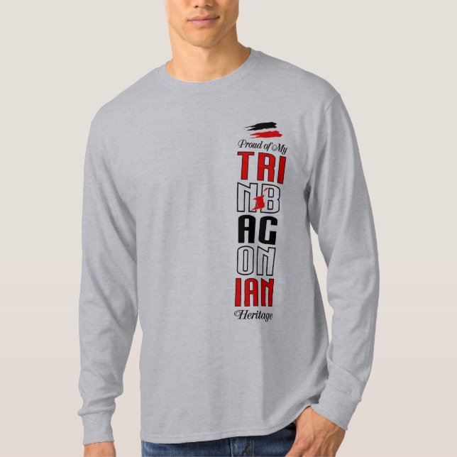Camiseta Orgulhoso de ser de herança Trinbagoniana (Frente)