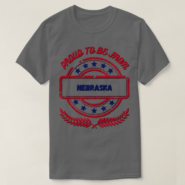 Camiseta Orgulhoso De Ser De Nebraska (Frente do Design)
