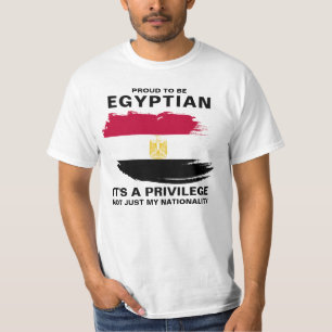Camiseta Orgulhoso de ser egípcio, é um privilégio de T-Shi