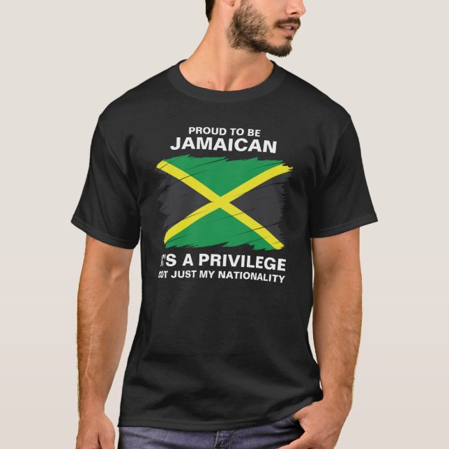Camiseta Orgulhoso de ser jamaicano, é um privilégio (Frente)