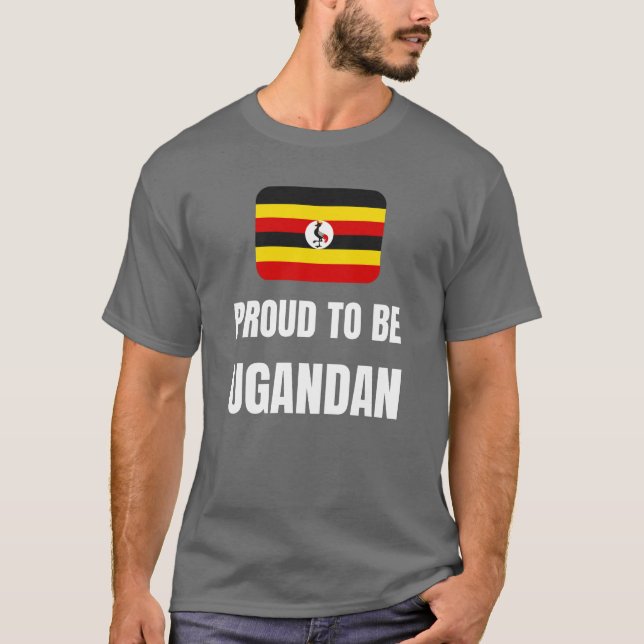 Camiseta Orgulhoso de ser ugandês (Frente)
