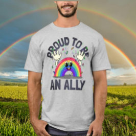 Camiseta Orgulhoso De Ser Um Ally Rainbow