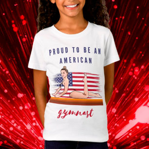 Camiseta Orgulhoso De Ser Um Gymnast Americano Versão 2