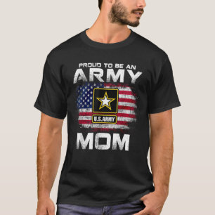 Camiseta Orgulhoso De Ser Uma Mãe Do Exército Com O Present
