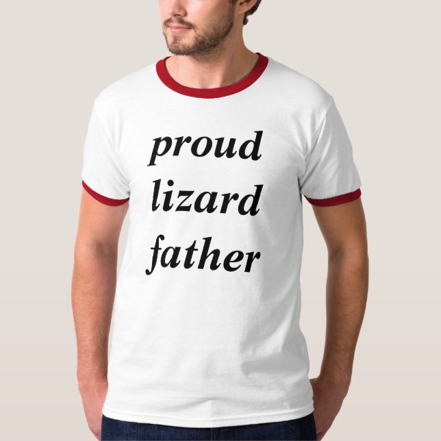 Camiseta orgulhoso do pai do lagarto (Frente)