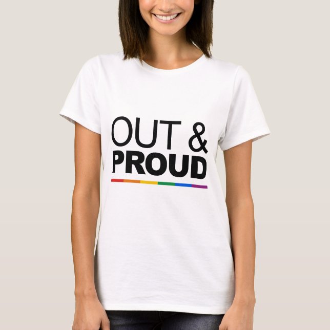 CAMISETA ORGULHOSO E À VISTA (Frente)