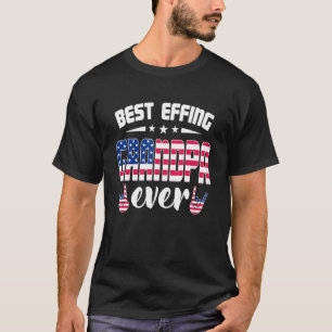 Camiseta orgulhoso e melhor vovô que já foi bandeja dos EUA