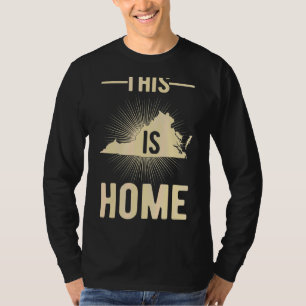 Camiseta Orgulhoso Estado Fã Dos Eua Este É O Home Map Virg