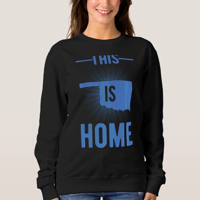 Camiseta Orgulhoso Estado Fã Dos Eua Isto É O Home Map Okla (Frente)