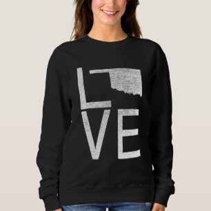 Camiseta Orgulhoso Fã do Estado EUA   Oklahoma Mapa de Amor