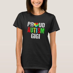Camiseta Orgulhoso Família Coração Gigi Autismo Combinando