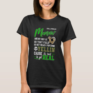 Camiseta Orgulhoso Futebol Memaw Família de Futebol Corresp