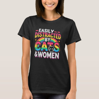Camiseta Orgulhoso Gato Lésbico Engraçado Mês do Orgulho LG