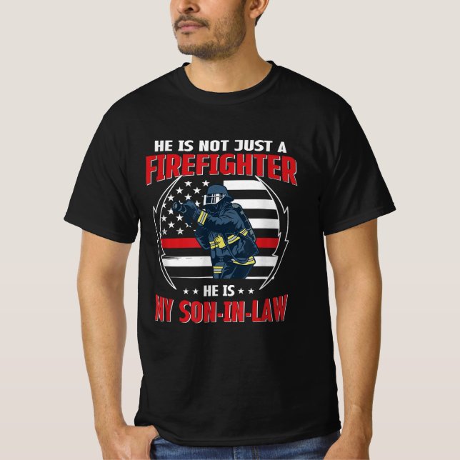 Camiseta Orgulhoso Genro Bombeiro (Frente)