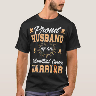 Camiseta orgulhoso guerreiro cancer Uterine do marido endom