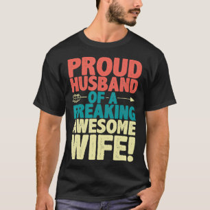 Camiseta Orgulhoso Hus De Uma Esposa Incrível, Engraçada, E